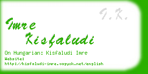 imre kisfaludi business card